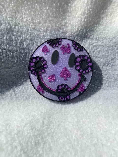 Purple Smiley Face Car Freshie