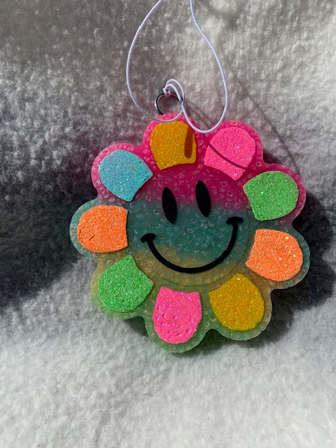 Smiley Flower Car Freshie