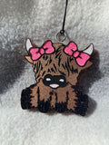 Cute Girl Cow Car Freshie