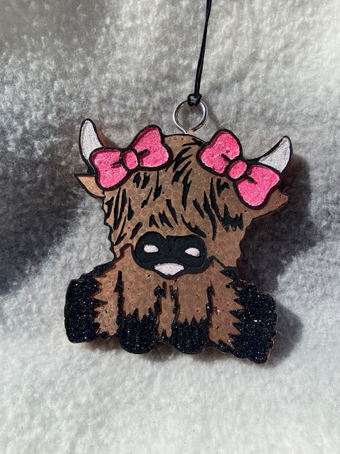 Cute Girl Cow Car Freshie