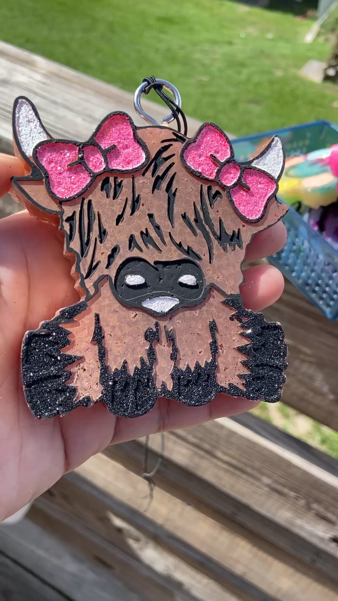 Cute Girl Cow Car Freshie
