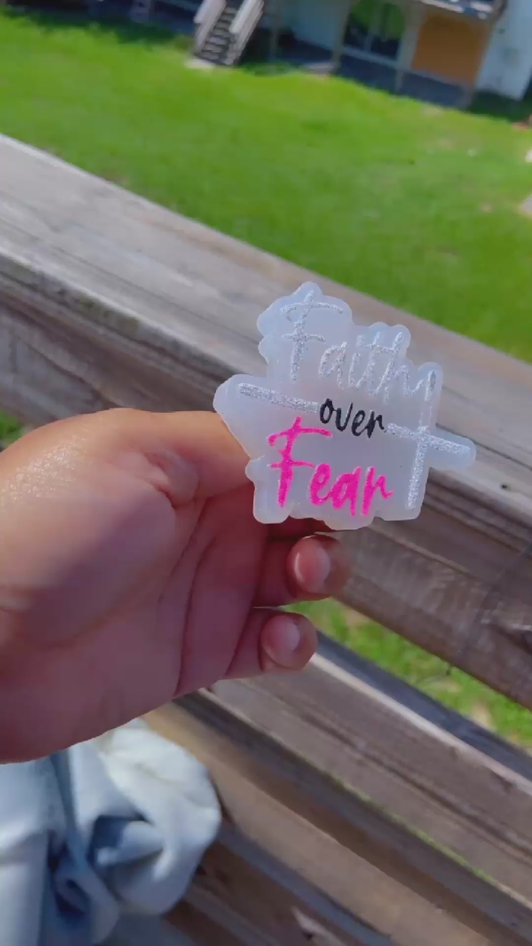Faith over Fear vent clip freshie